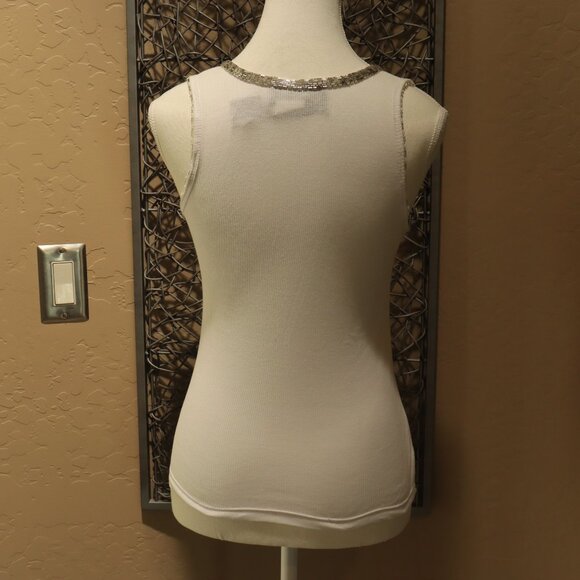 ABS by Allen Schwartz Embellished Rib Knit Tank Top - Picture 4 of 6